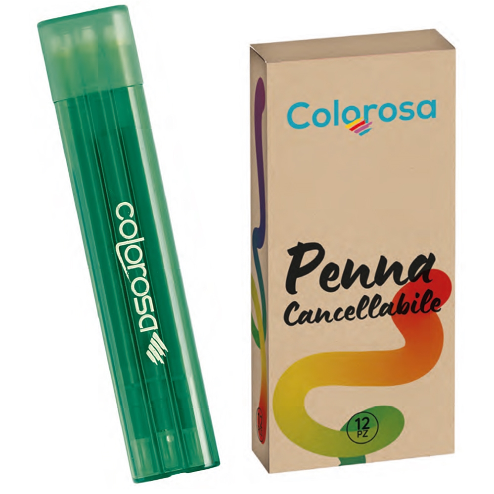 Colorosa Set 3 ricariche per penna cancellabile, verde,20 pezzi