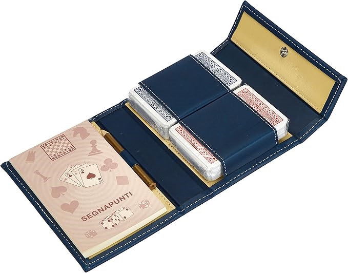 MODIANO Astuccio in similpelle blu Carte BURRACO EXTRA