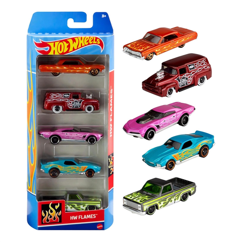 MODIANO Multipack 5 macchinine HOT WHEELS Mattel assortite, 12 pezzi