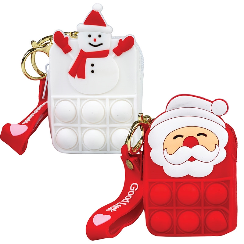 CENTRUM Borsa Portafoglio CHRISTMAS in silicone, 9,5x5,5x3cm