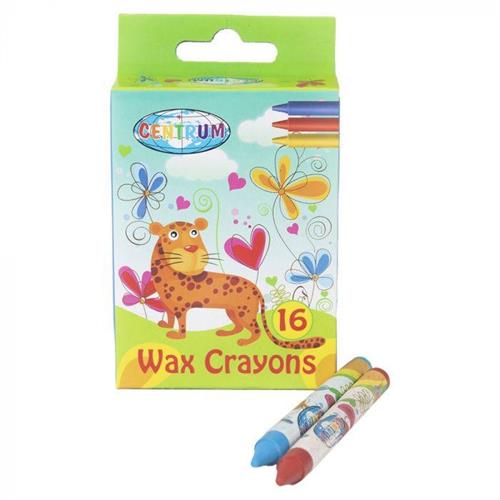 CENTRUM Pastelli a cera Crayons Was GIRAFFE, 16 colori