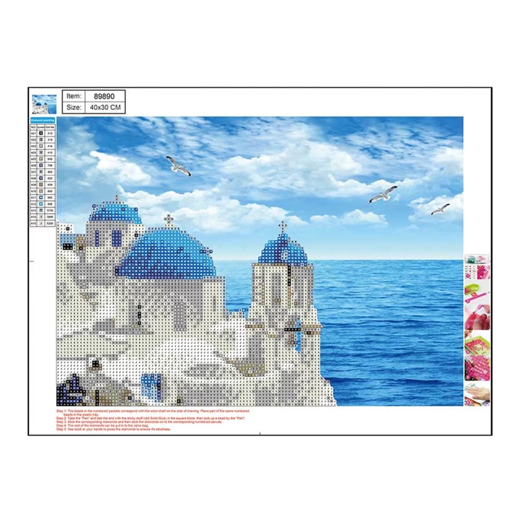 CENTRUM KIT mosaico DIAMOND PAINTING 5D GRECIA 30x40cm