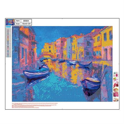 CENTRUM Mosaico Diamanti VENEZIA su tela 5D con numeri,40x50cm