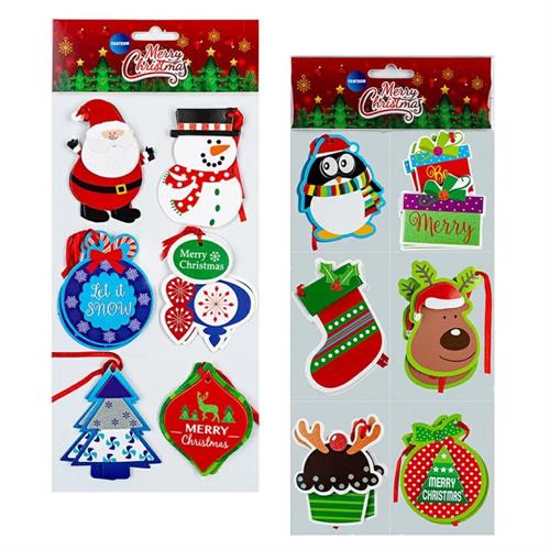 CENTRUM Busta Etichette adesive Natale segnapacco assortite, 5x8cm