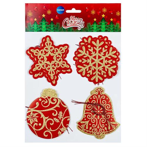 CENTRUM Busta Etichette Natale segnapacco assortite, 9,5x9,5 cm
