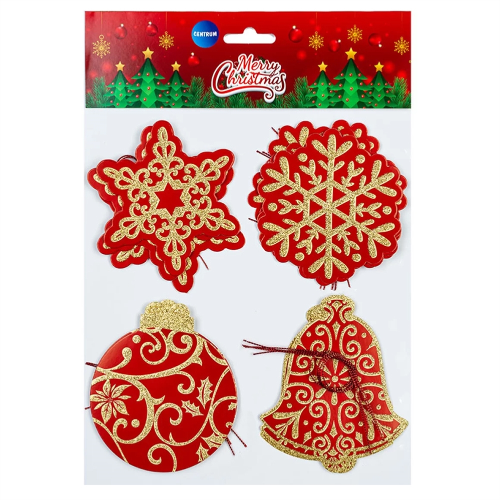 CENTRUM Busta Etichette Natale segnapacco assortite, 9,5x9,5cm