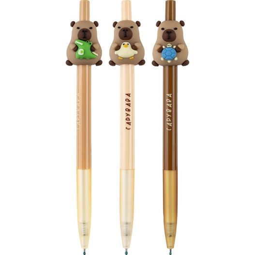 CENTRUM Penna sfera a scatto CAPYBARA, blu, 0.5 mm, display 36 pezzi