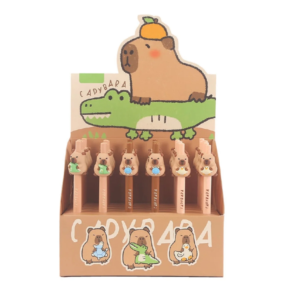 CENTRUM Penna sfera a scatto CAPYBARA, blu, 0.5 mm, display 36 pezzi