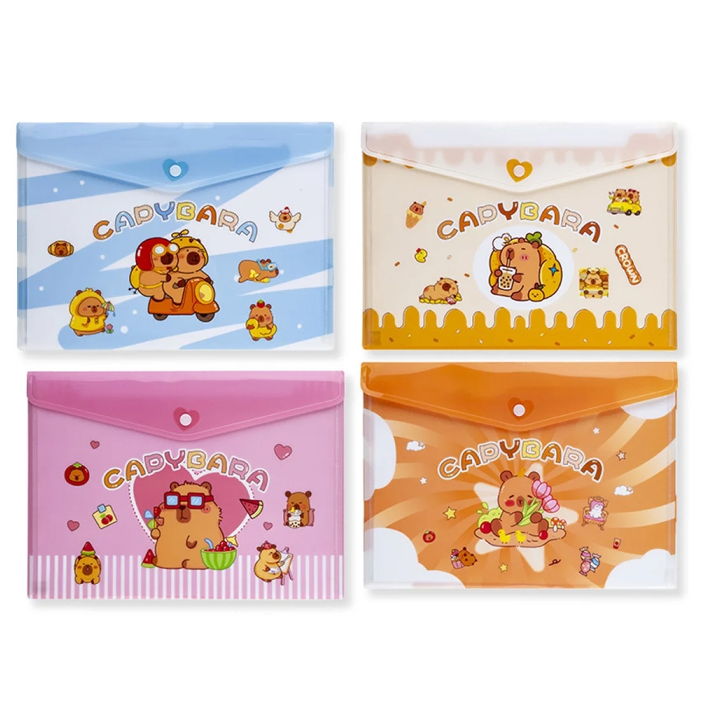 CENTRUM Busta Portadocumenti CAPYBARA con bottone A4,0,16mm,assortiti