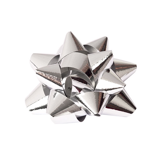 Nikoffice Kit 4 fiocchi da 5cm con nastro 10 metri, colori metallizzati