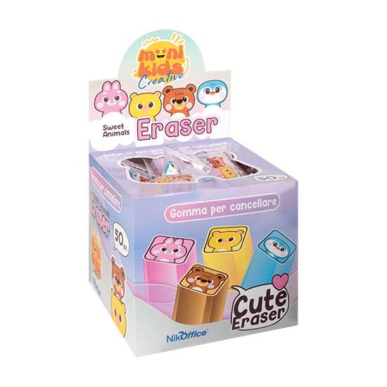 Nikoffice Gomme rettangolari 4 disegni, Expo 50 pezzi