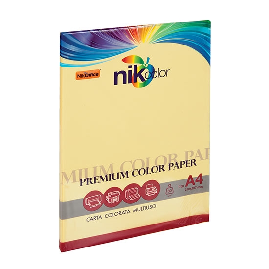 Nikoffice Carta per fotocopie A4 80 gr, 5 colori forti, 250 fogli