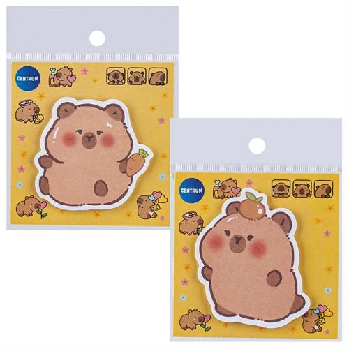 CENTRUM Foglietti adesivi in carta CAPYBARA,blocco notes 30 ff, 80X80mm