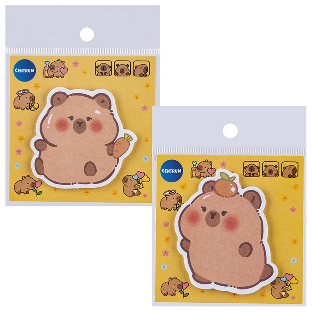 CENTRUM Foglietti adesivi in carta CAPYBARA,blocco notes 30 ff, 80X80mm