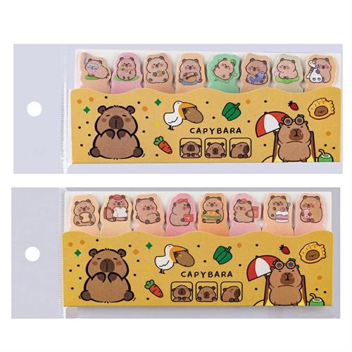 CENTRUM Foglietti adesivi di carta Capybara 8 carte x 15ff,50x14 mm