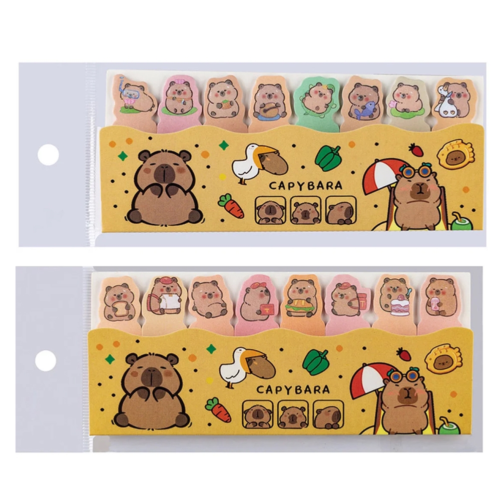 CENTRUM Foglietti adesivi di carta Capybara 8 carte x 15ff,50x14 mm