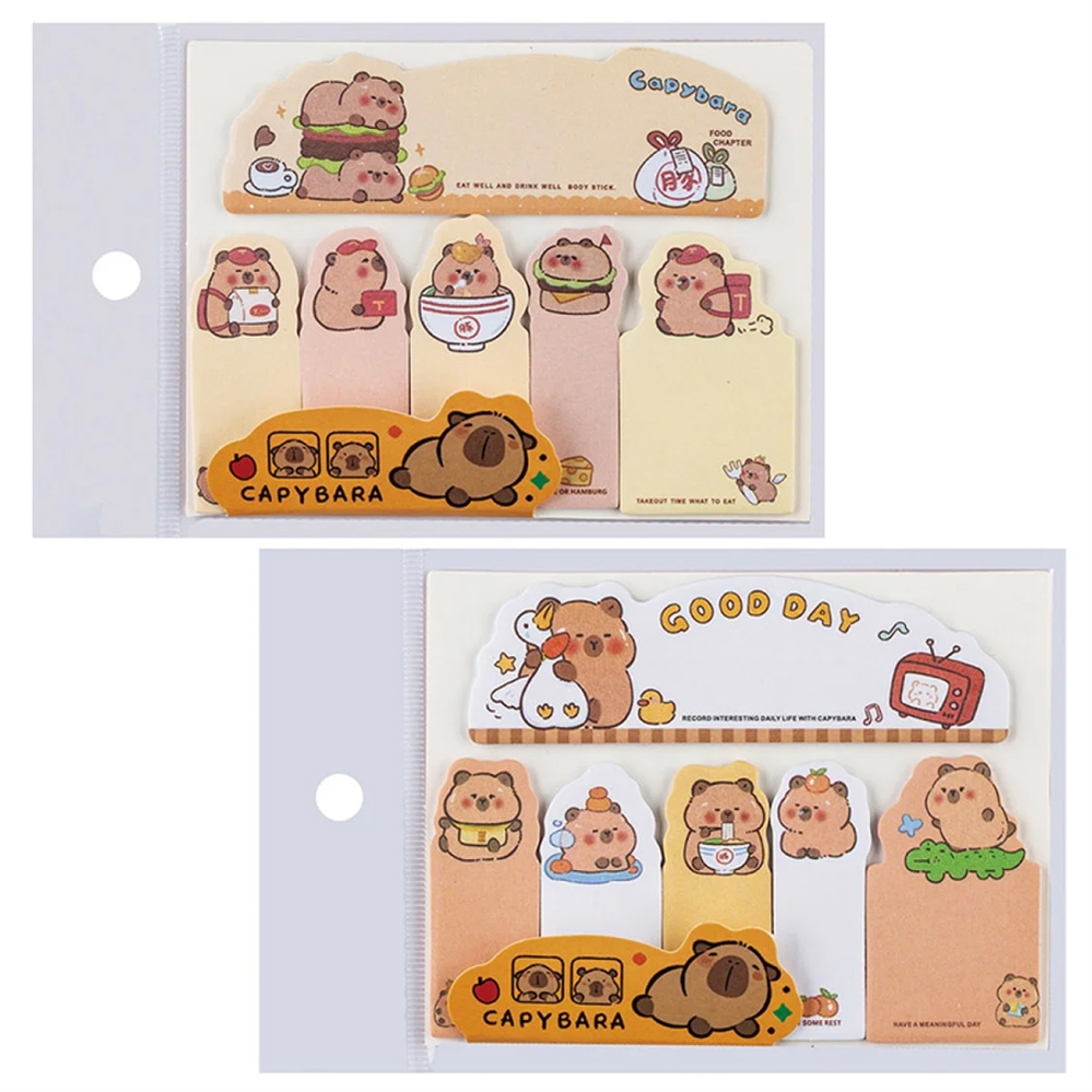 CENTRUM Foglietti adesivi di carta Capybara 6 carte x 15ff, assortiti