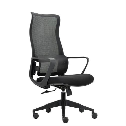 Sedia operativa ergonomica LACAN, Tessuto ignifugo, Nero