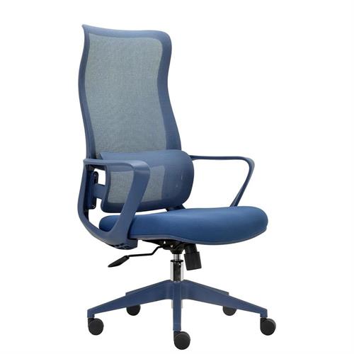 Sedia operativa ergonomica LACAN, Tessuto ignifugo, Blu