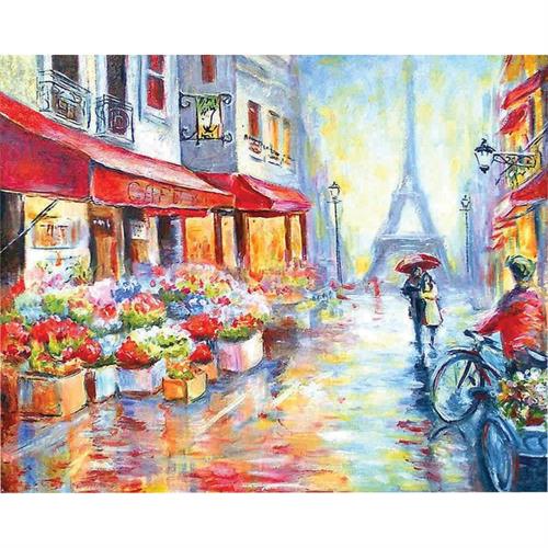 CENTRUM Borsa Set pittura tela con numeri, Parigi,40x50cm