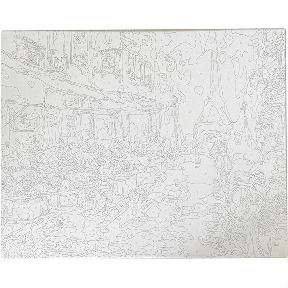 CENTRUM Borsa Set pittura tela con numeri, Parigi,40x50cm