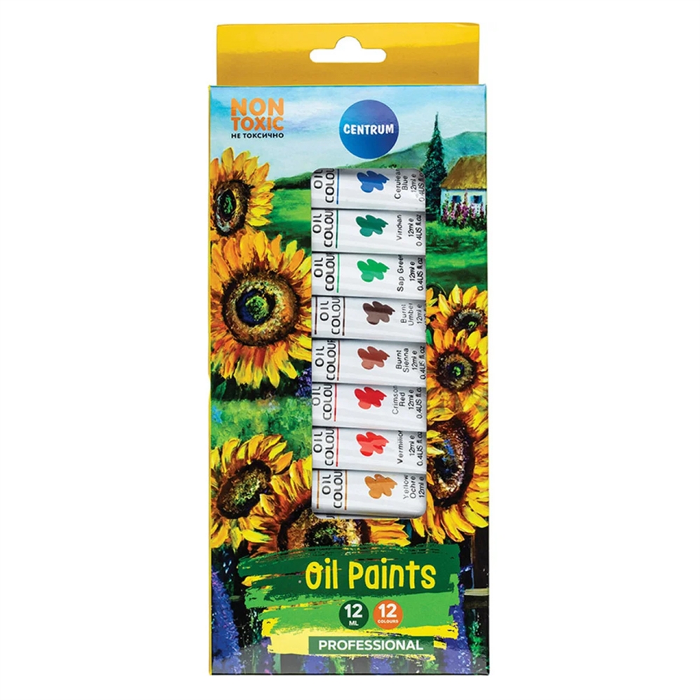 CENTRUM Colori a olio 12 tubetti x 12 ml