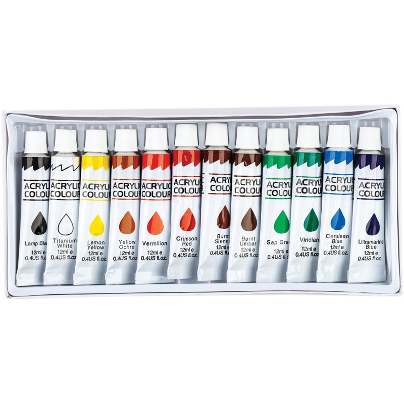 CENTRUM Colori acrilici 12 tubetti x 12 ml