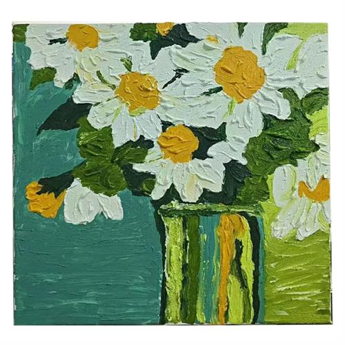 CENTRUM Set pittura tela CAMOMILLE con numeri,sabbia di quarzo,30X30cm