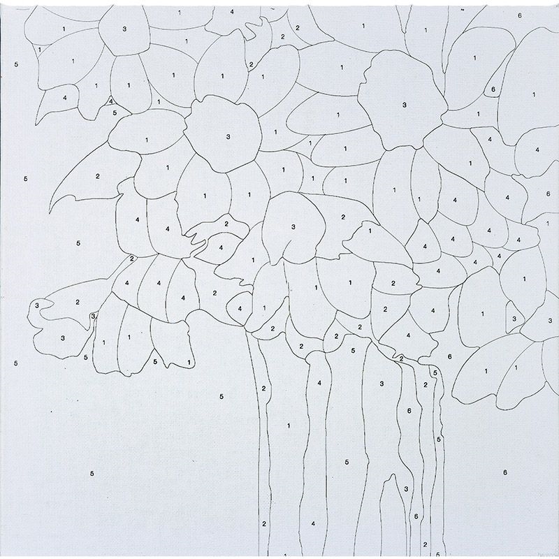 CENTRUM Set pittura tela CAMOMILLE con numeri,sabbia di quarzo,30X30cm