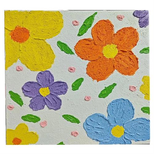 CENTRUM Set pittura tela FIORI con numeri,sabbia di quarzo,30X30cm