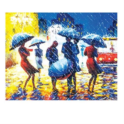 CENTRUM Mosaico Diamanti+Pittura con numeri PIOGGIA, 40X50cm