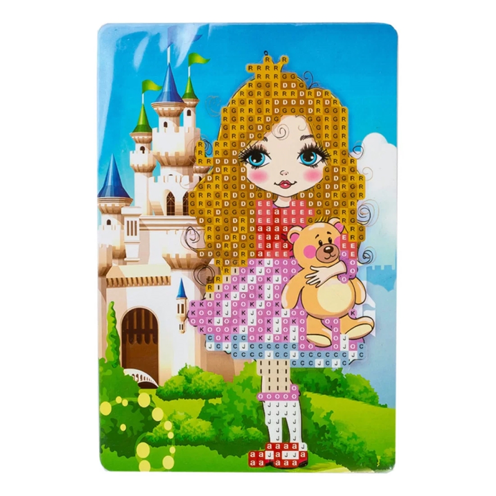 CENTRUM Mosaico Diamanti RAGAZZA su supporto plastica, 10x15cm