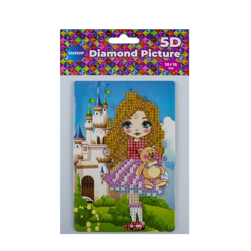 CENTRUM Mosaico Diamanti RAGAZZA su supporto plastica, 10x15cm