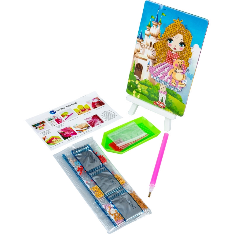 CENTRUM Mosaico Diamanti RAGAZZA su supporto plastica, 10x15cm