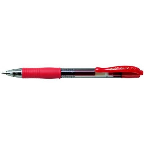 PILOT Roller gel a scatto G-2, Punta 0,7 mm, Rosso