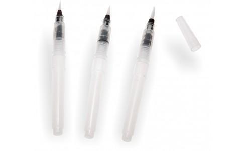 Wiler Pennelli con serbatoio tondi, Set 3 pezzi