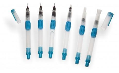 Wiler Pennelli con serbatoio e pulsante, Set 6 pezzi