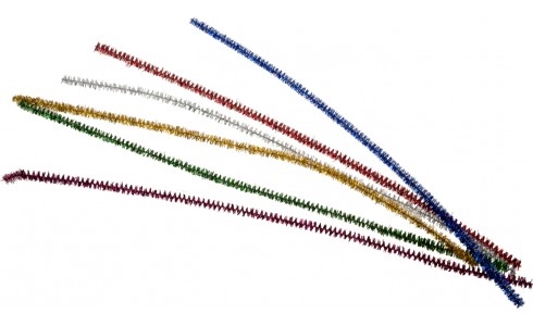 Wiler Ciniglia metallizzata 300x6 mm, colori assortiti, 40 pezzi