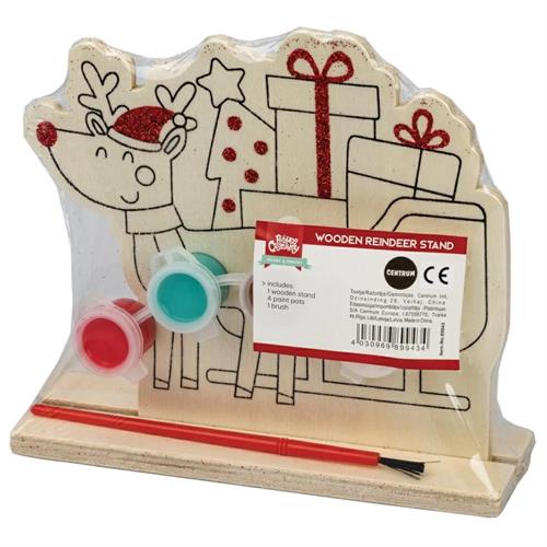 CENTRUM KIT ORNAMENTI FAI DA TE Supporto in legno natalizio,14,5x12x5cm