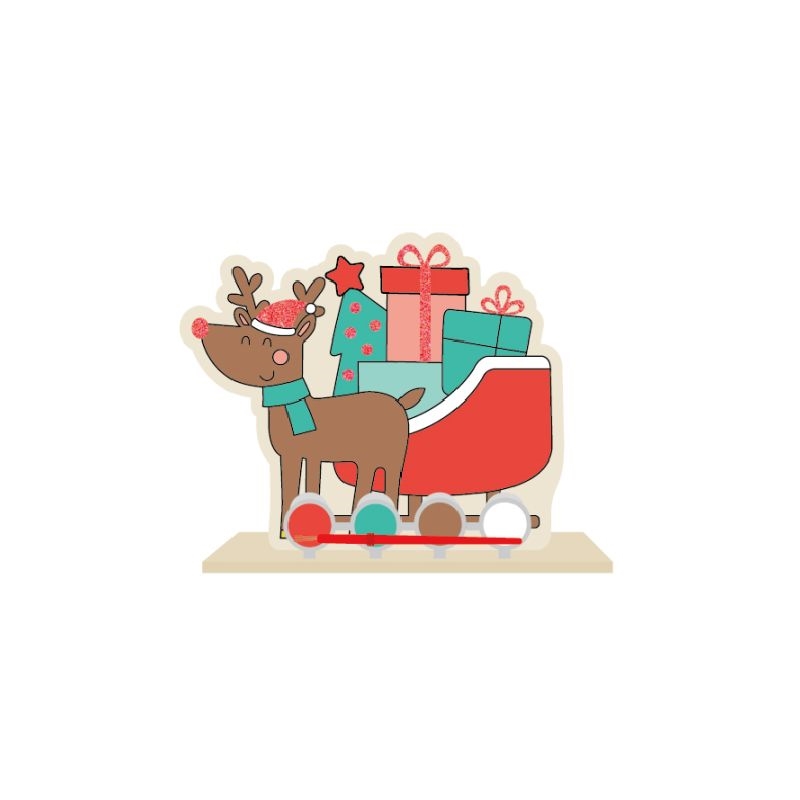 CENTRUM KIT ORNAMENTI FAI DA TE Supporto in legno natalizio,14,5x12x5cm