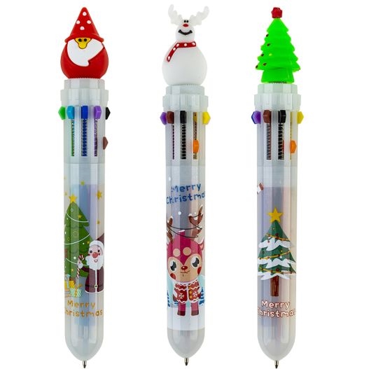 CENTRUM Penna sfera a scatto NATALE 10 in 1,0,7mm, 36 pezzi