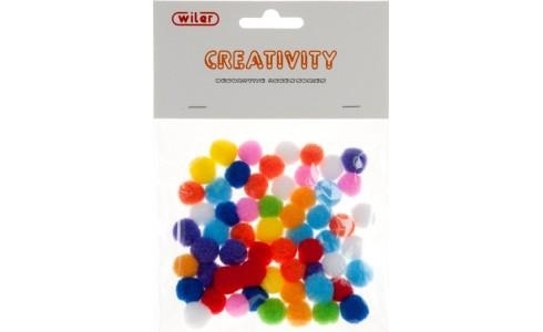 WILER Pompon 15 mm, 60 pezzi