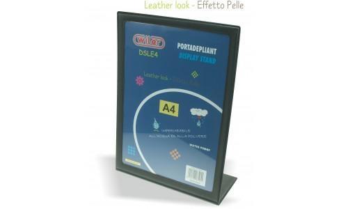 Wiler Portadepliant a L formato A4 PVC effetto pelle