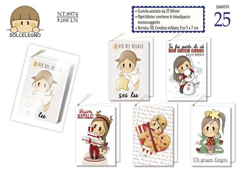 Cromo Scatola acetato Chiudipacco 5 soggetti assortiti, 25 blister