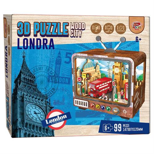 DYNIT Puzzle 3D WOOD CITY, 6 soggetti