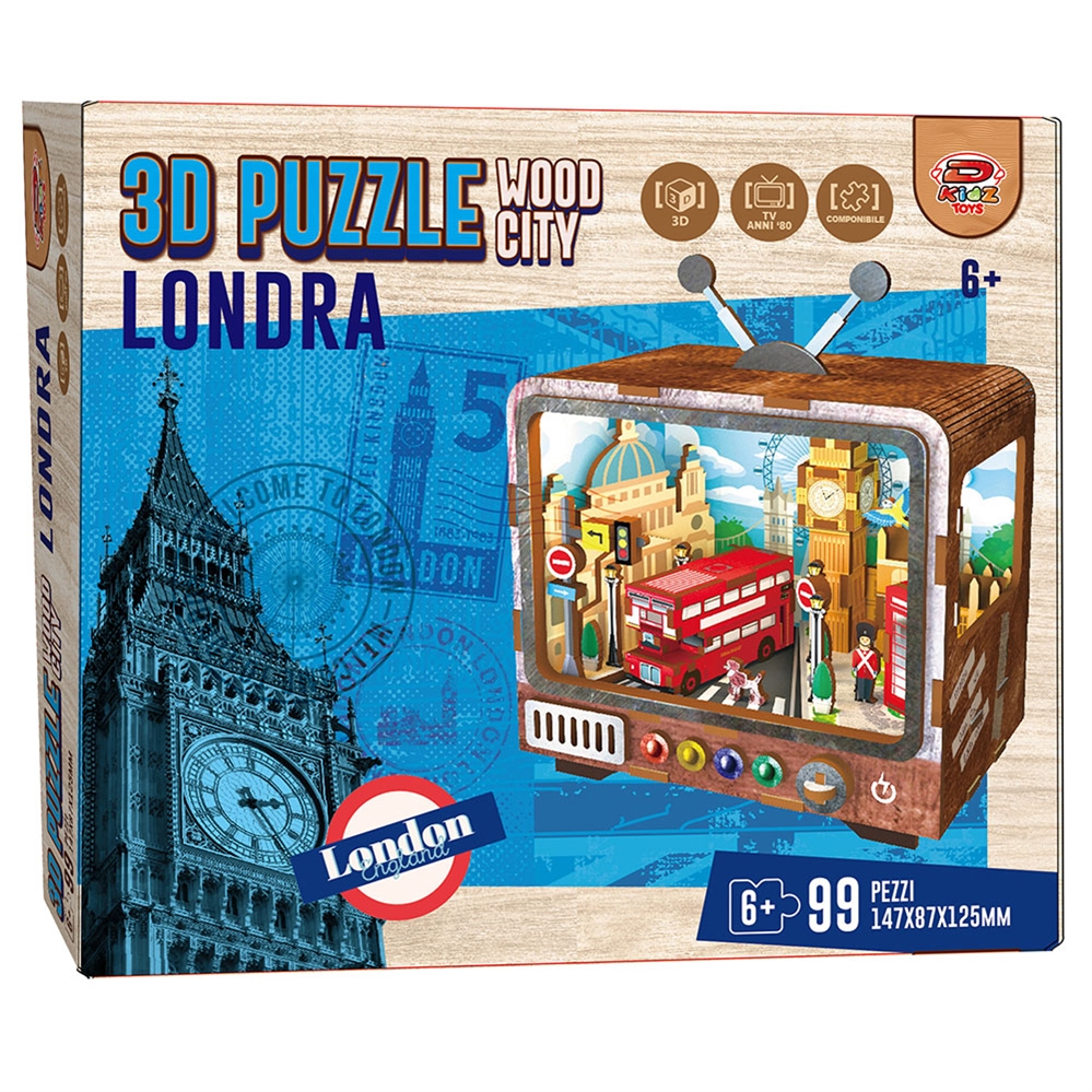 DYNIT Puzzle 3D WOOD CITY, 6 soggetti