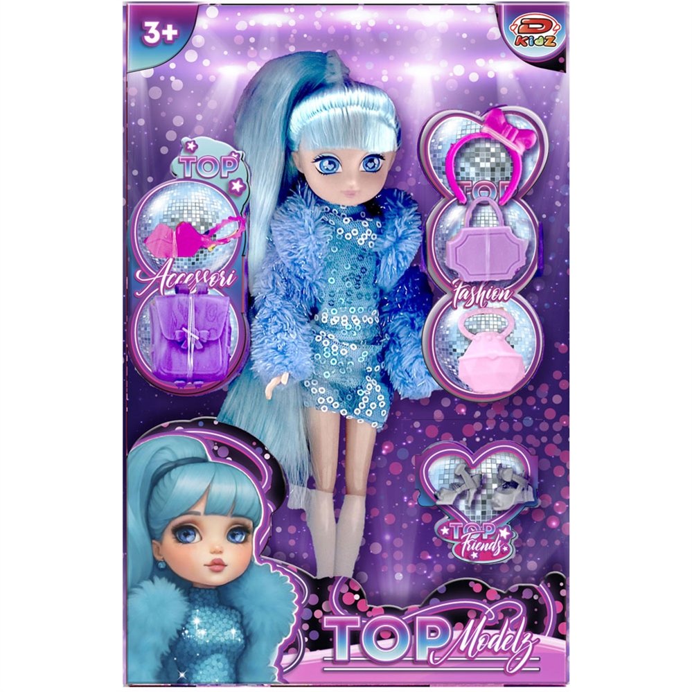 DYNIT Bambola TOP MODELZ, 4 modelle assortite