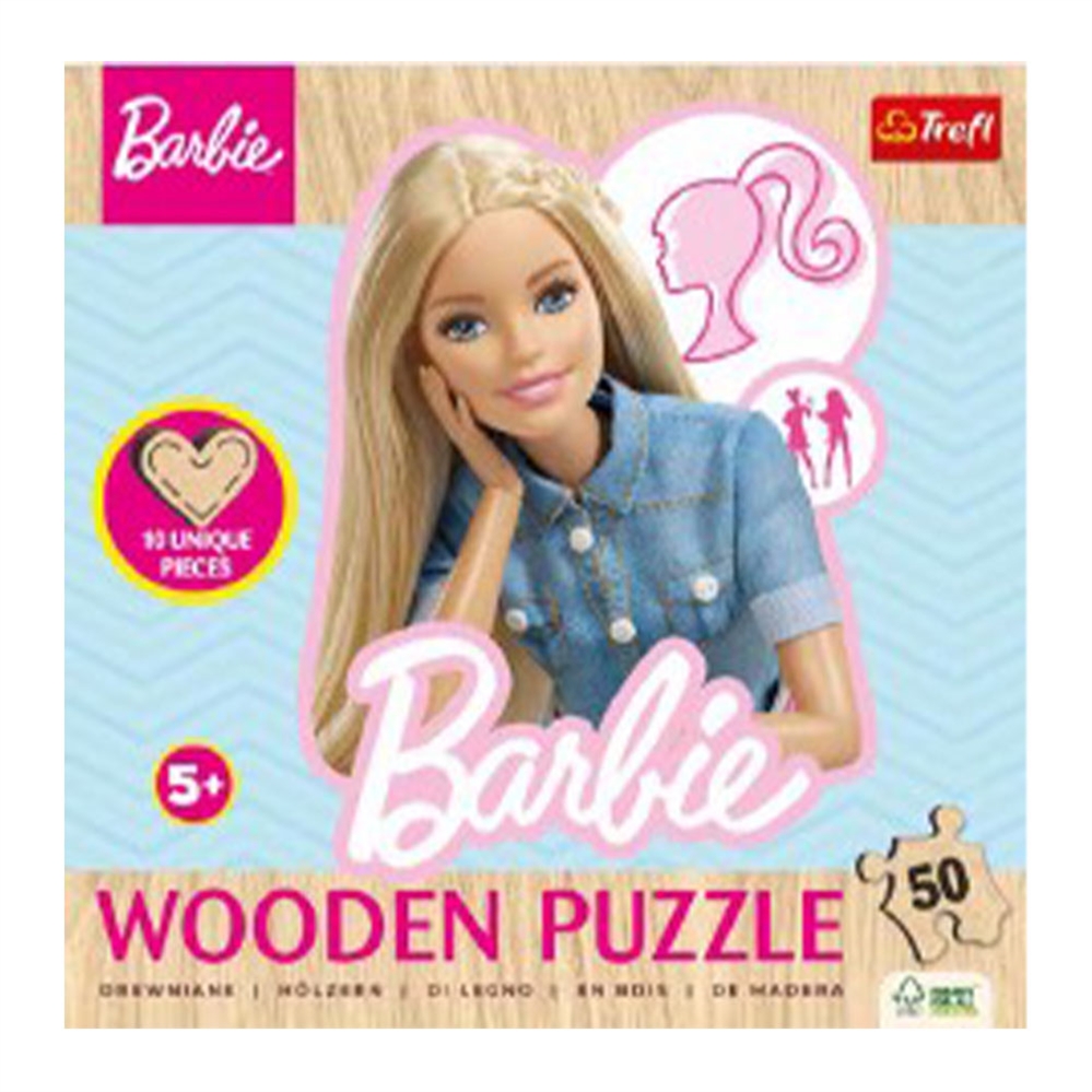 DYNIT PUZZLE Trefl 50 PEZZI DI LEGNO BARBIE