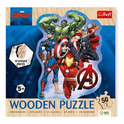 DYNIT PUZZLE Trefl 50 PEZZI DI LEGNO AVENGERS