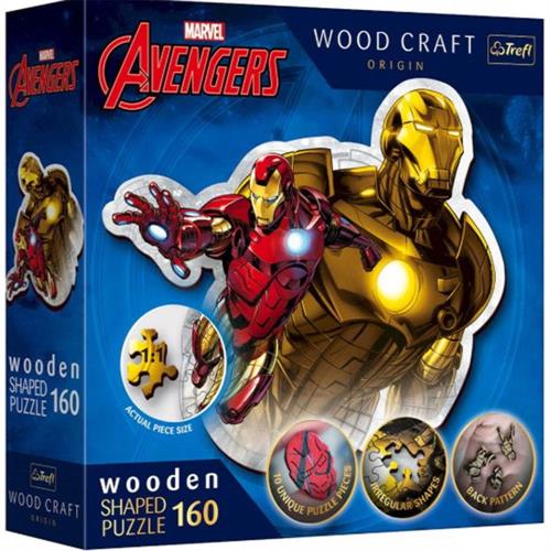 DYNIT PUZZLE Trefl 160 PEZZI DI LEGNO 3D MARVEL Iron man